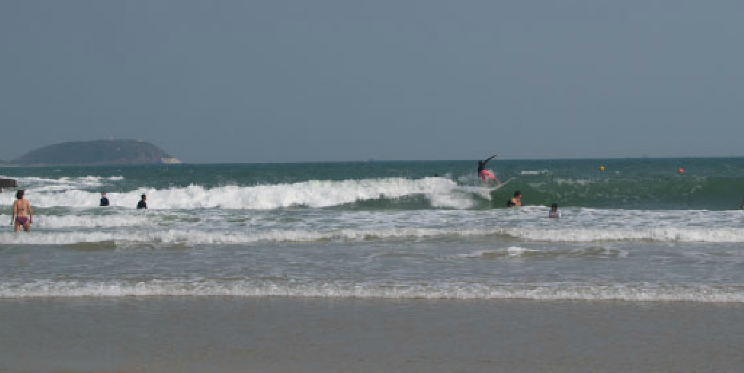 Surfing at Big Wave Bay